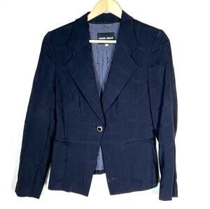 Giorgio Armani 40 midnight blue business blazer suit jacket size 10 B105